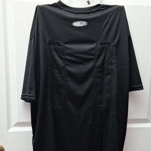 F mens HydroCool solid black short sleeve stretch shirt size XL  NWT - Picture 6 of 9